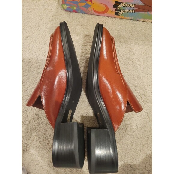 NIB Jeffrey Campbell Focusing Loafer Mules Flats Women 8.5 Brick Brown MSRP $148 - Picture 4 of 8